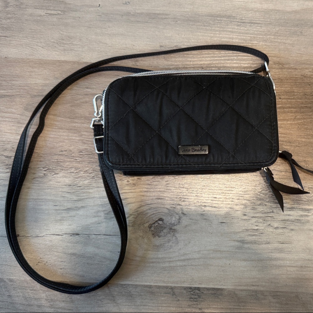 Vera Bradley Black Quilted Crossbody Bag